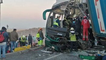 Trágica carambola en el libramiento
