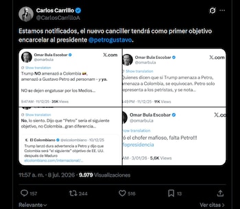 El exdirector de la Ungrd advirtió sobre un supuesto plan para capturar a Gustavo Petro - crédito X