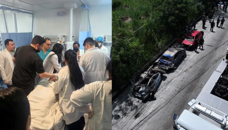 Ocho personas con heridas de diversa consideración recibieron atención en centros hospitalarios. (Cortesía: Secretaría de Prensa/Viceministerio de Transporte)