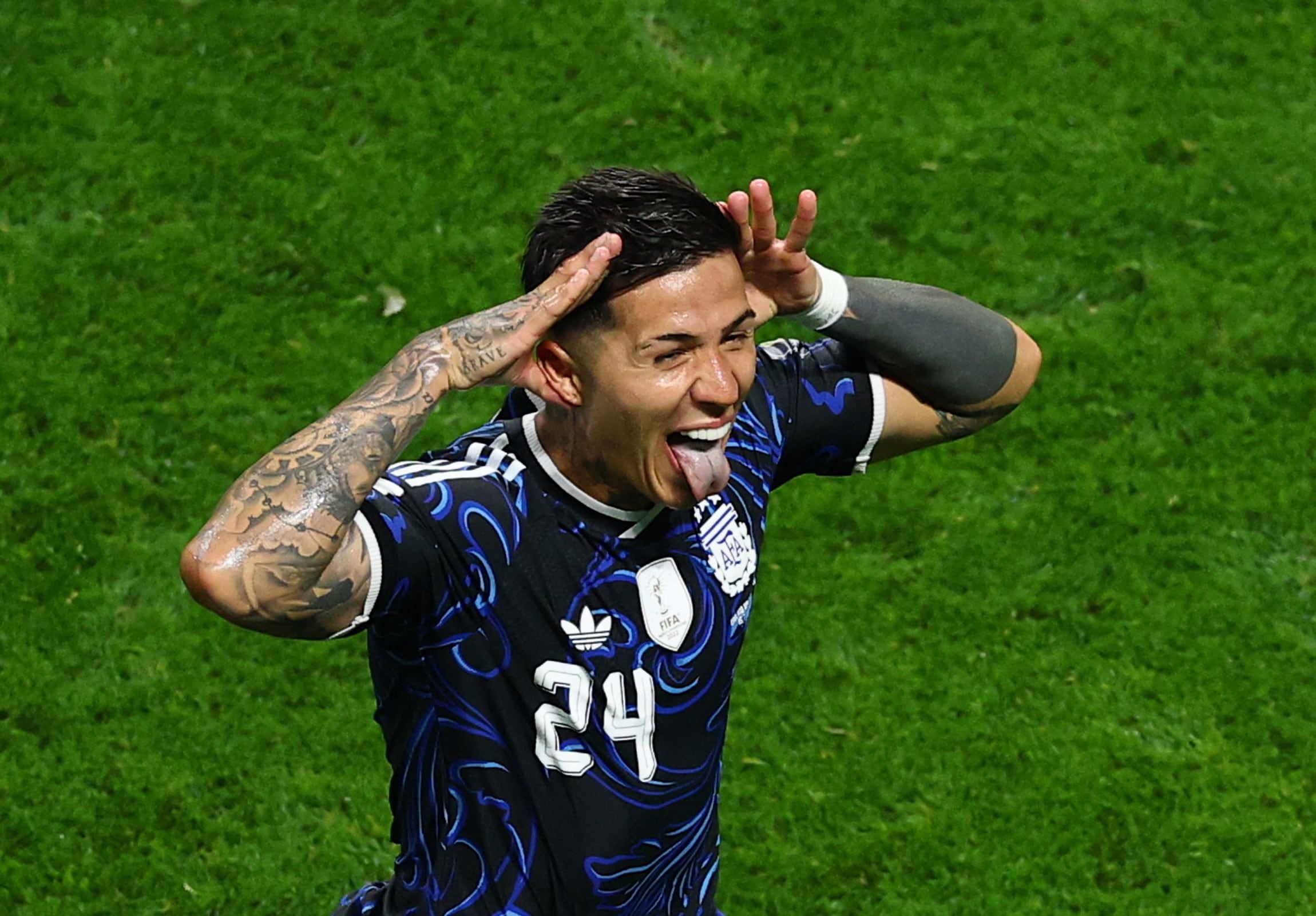 Enzo Fernández fue uno de los futbolistas más destacados de Argentina en la última Copa del Mundo (Crédito: Reuters/Carlos Barria)