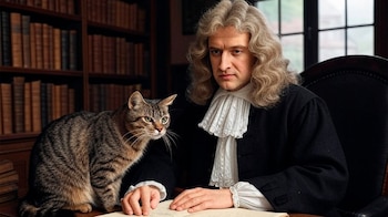 El gato de Newton era