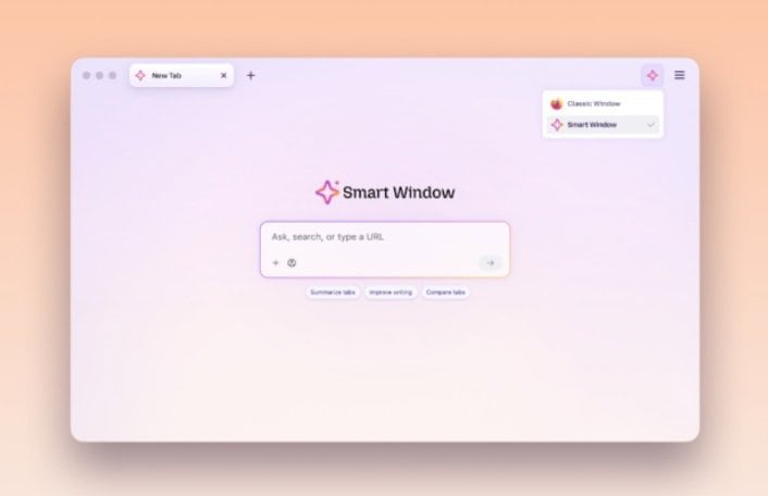 Smart Window de Firefox ahora monitoriza cambios en páginas web y ayuda a rellenar formularios desde pestañas abiertas