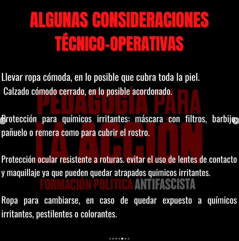 Uno de los posteos publicado por “Pedagogía para la acción”