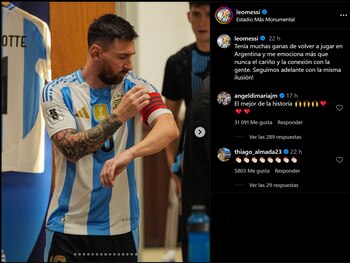 El posteo del capitán tras la goleada a Bolivia
