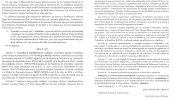 Gustavo Petro firmó la extradición de Larry Álvarez, alias ‘Larry Changa’, hacia Chile - crédito Diario Oficial de Colombia