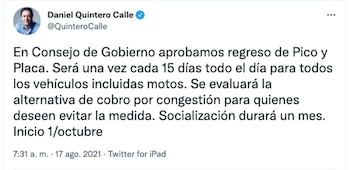 Alcalde de Medellín, Daniel Quintero,