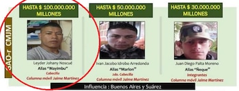 Cartel de los más buscados