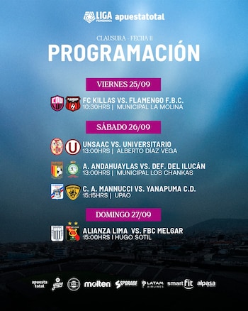 Programación de la fecha 11 del Torneo Clausura de la Liga Femenina 2026.