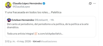 Claudia López utilizó los términos “fracasada” y “patética” para referirse a Vicky Dávila y desató una polémica en redes sociales - crédito @ClaudiaLopez/X