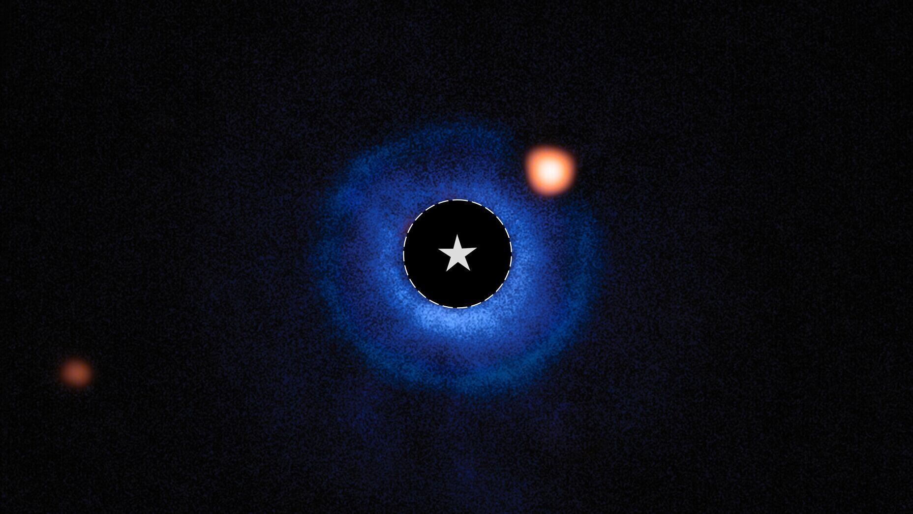 El telescopio espacial James Webb captó por primera vez la imagen directa de un exoplaneta con masa similar a la de Saturno (ESA/Webb, NASA, CSA, A.M. Lagrange, M. Zamani (ESA/Webb))