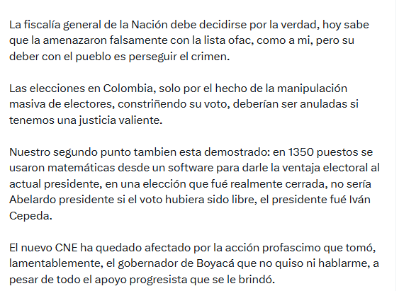 El exmandatario sostuvo que el hallazgo sobre Cerimedo permitió descubrir al coconstructor de la matrix de la mentira en América Latina - crédito @petrogustavo/X