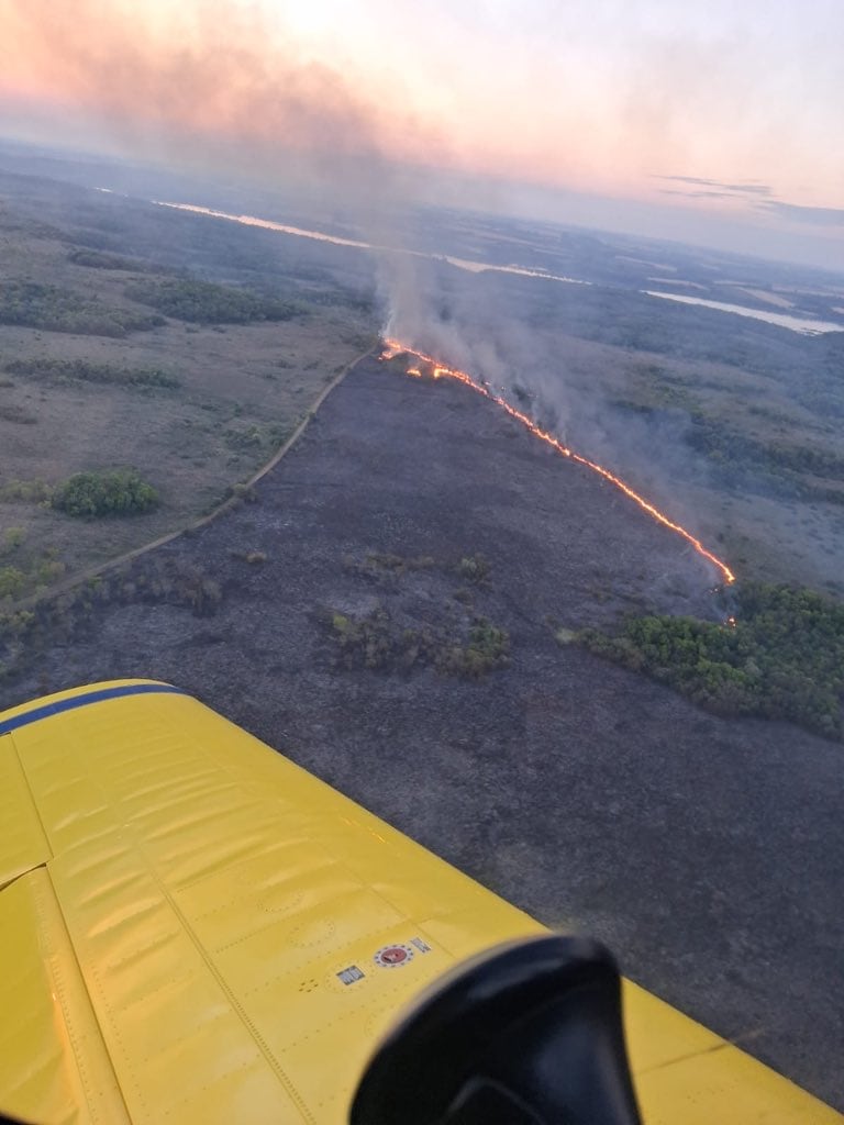 Incendio en la Reserva Campo San Juan, en Santa Ana