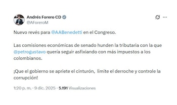 El representante Andrés Forero señaló