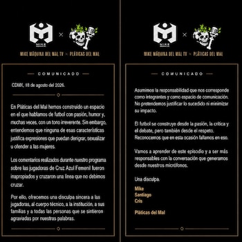 Después de la polémica que involucró a las jugadoras y a Mafer Pons, los tres conductores aseguraron que serán más responsables con el contenido que generan.