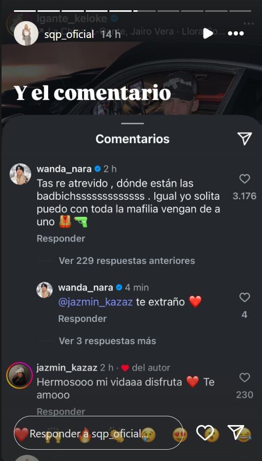 El filoso comentario de Wanda luego de que L-Gante eligiera el tema que hizo con la China Suárez