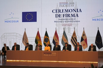 Javier Milei durante la Ceremonia