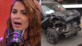 Auto que chocó Laura Spoya