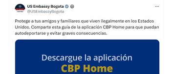 La embajada solicitó a los