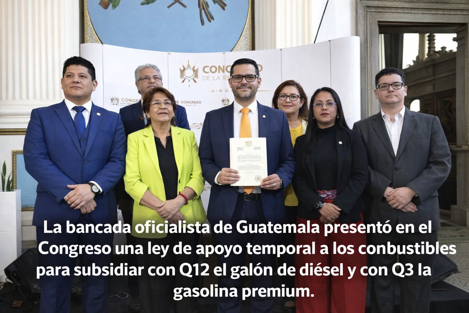 Congreso de Guatemala recibe la ley para subsidiar diésel y gasolina hasta 2026