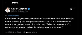 Antonio Sanguino aseguró que no