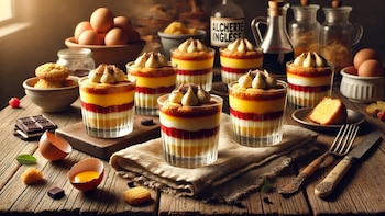 Receta del postre sopa inglesa,