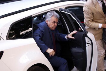 Santos Cerdán llegando al Tribunal