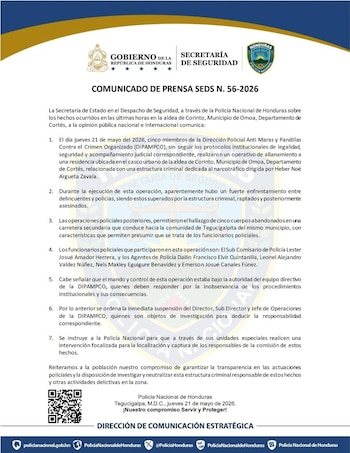Equipos especiales mantienen operativos en la frontera entre Honduras y Guatemala para capturar a los responsables. (FOTO: Secretaría de Seguridad)
