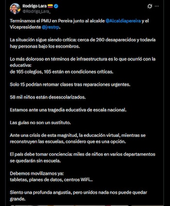 Rodrigo Lara - crédito @Rodrigo_Lara_/X