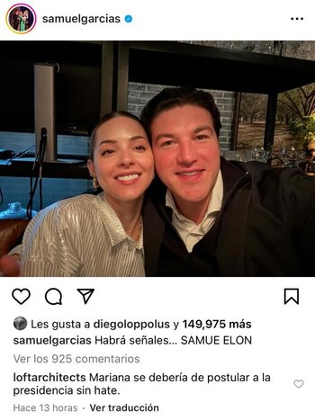 Samuel García publicó una foto