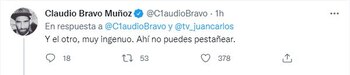 Segundo tuit de Claudio Bravo