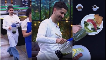 El jurado enfatizó que el uso de la licuadora para presentar el plato representó una falla técnica grave y aclaró al equipo que esa excepción solo sería permitida en esa ocasión, resaltando la importancia de la presentación en el concurso - crédito captura de pantalla Canal RCN