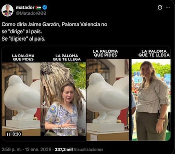 Esta fue la segunda publicación que Matador hizo sobre el físico de Paloma Valencia - crédito @Matador000/X