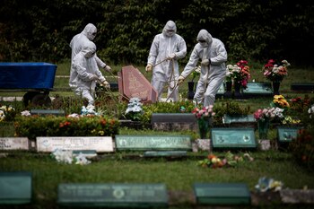 El funeral de una victima