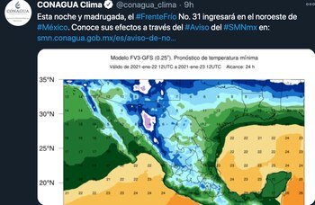 Foto: (Servicio Meteorológico Nacional)