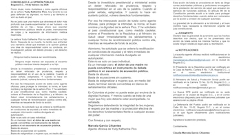 Esto dice el comunicado de