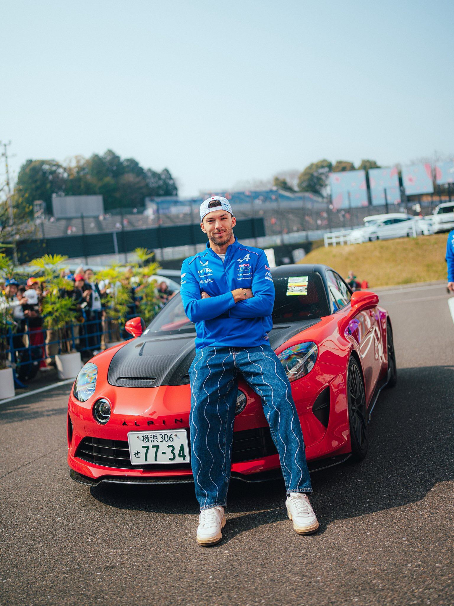Pierre Gasly antes del GP de Japón (@AlpineF1Team)