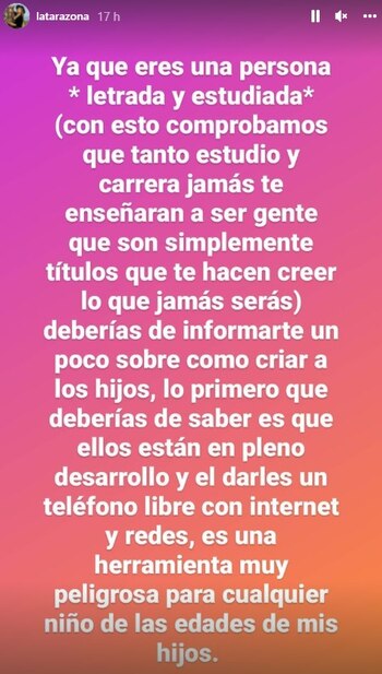 Karla Tarazona responde a Leonard