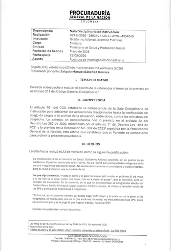 Procuraduría - crédito Procuraduría