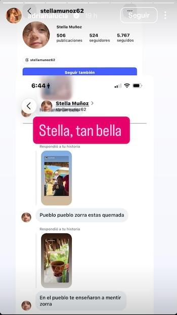 Las críticas iban acompañadas por insultos - crédito @adrianalucia/Instagram