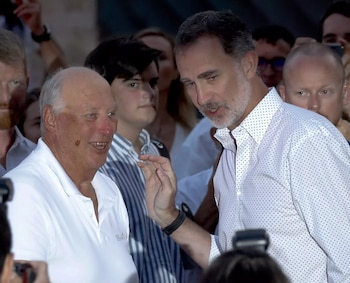 Felipe VI y el rey Harald V de Noruega (EFE).
