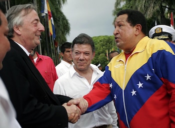 Hugo Chavez y Nestor Kirchner