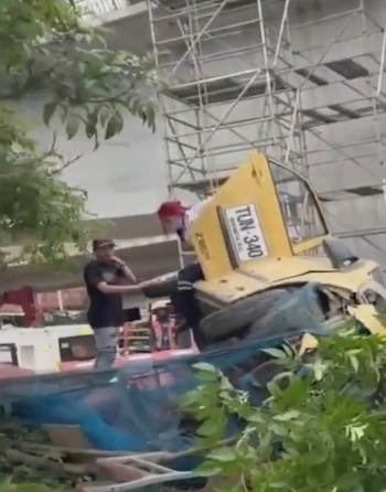 Los ocupantes del vehículo de