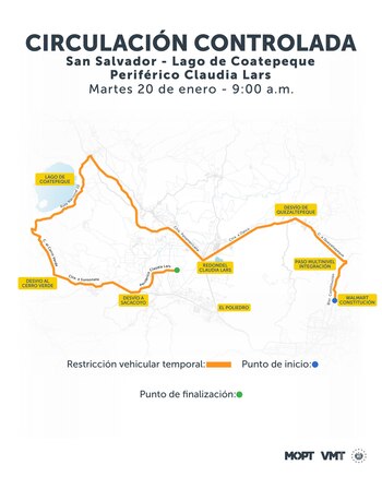 Muestra del recorrido que harán