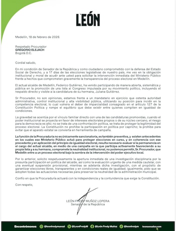 El senador del Partido Verde