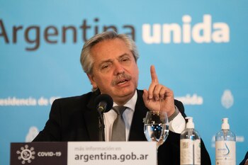 El presidente Alberto Fernández, en