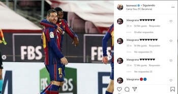 El posteo del astro en