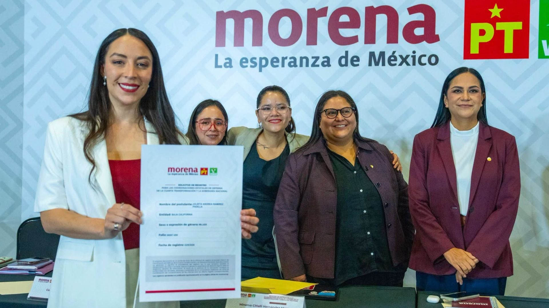 Julieta Ramírez participa en el proceso interno para buscar la candidatura de Baja California. (X/@JulietaRamirezP)
