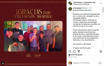 Shakira compartió con el equipo