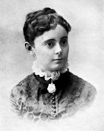 Sarah Atkinson alrededor de 1883,