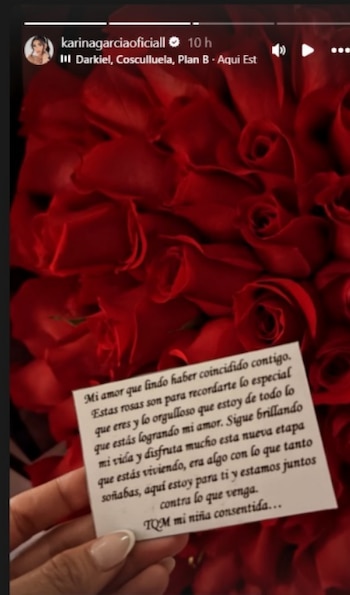 Con emotivo mensaje Karina habría